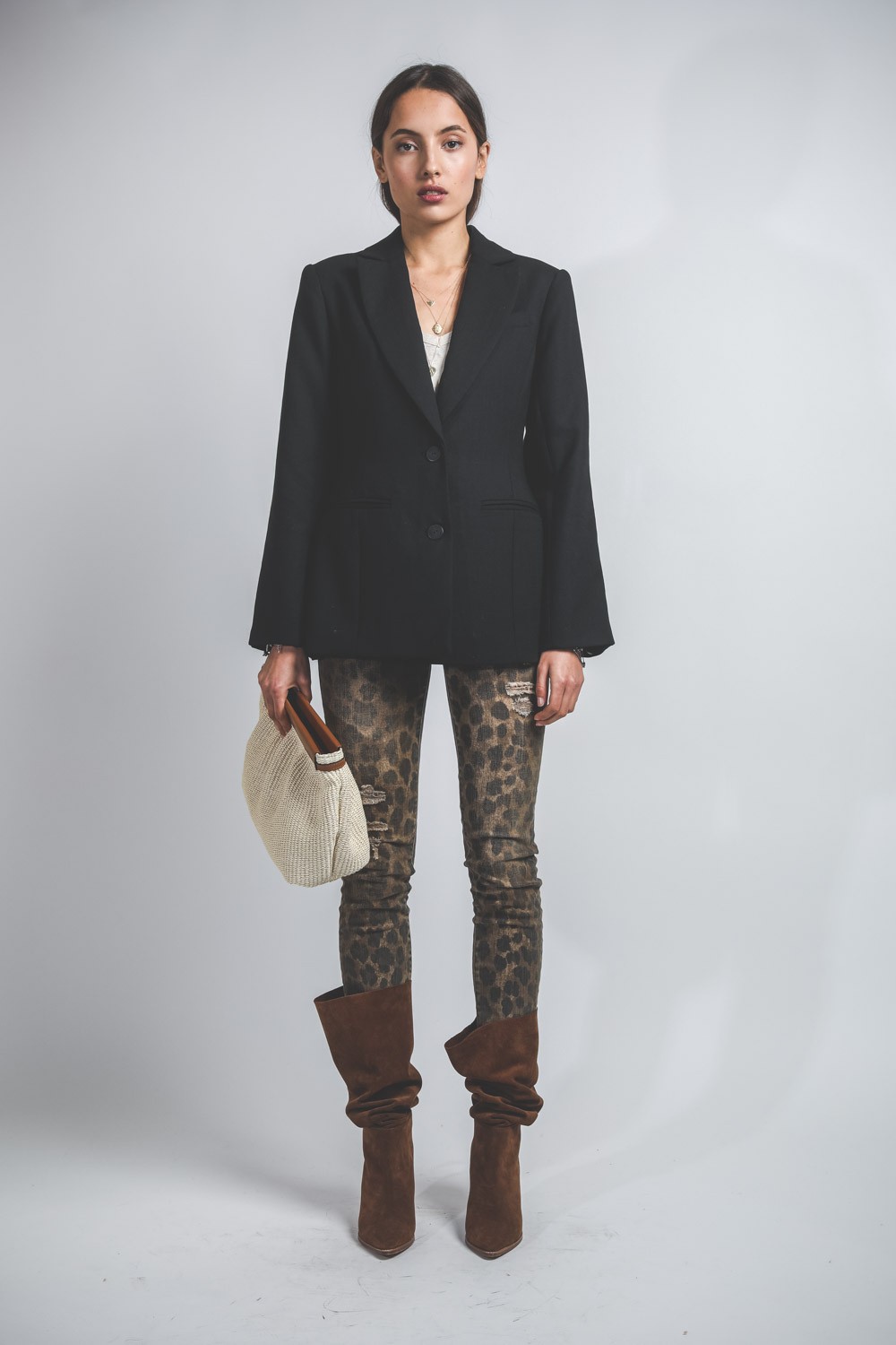 Image du produit Jérôme Dreyfuss Chaussures Bottes Sabrina 95 Split Suede Tabac - 4