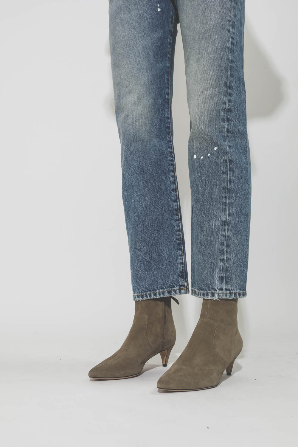 Jeans Courtney Slim Jasper R13 Denim en denim bleu ciel délavé.
