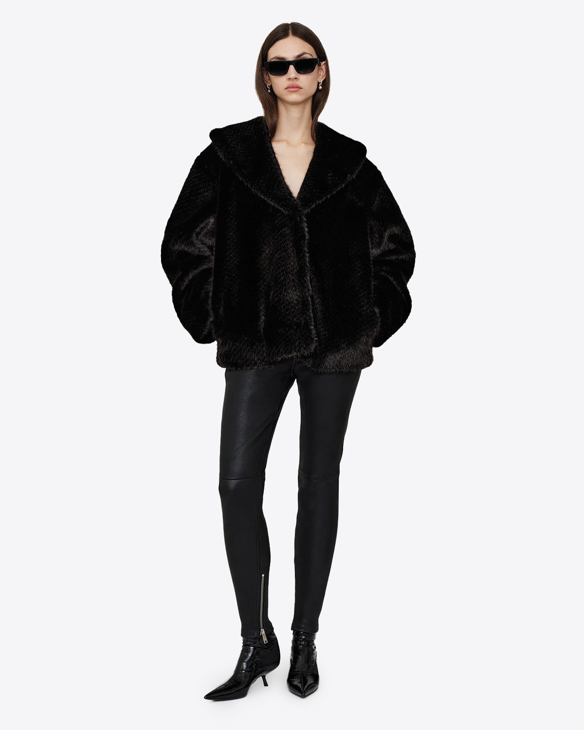 Anine Bing Veste Hilary Noire et Marron 