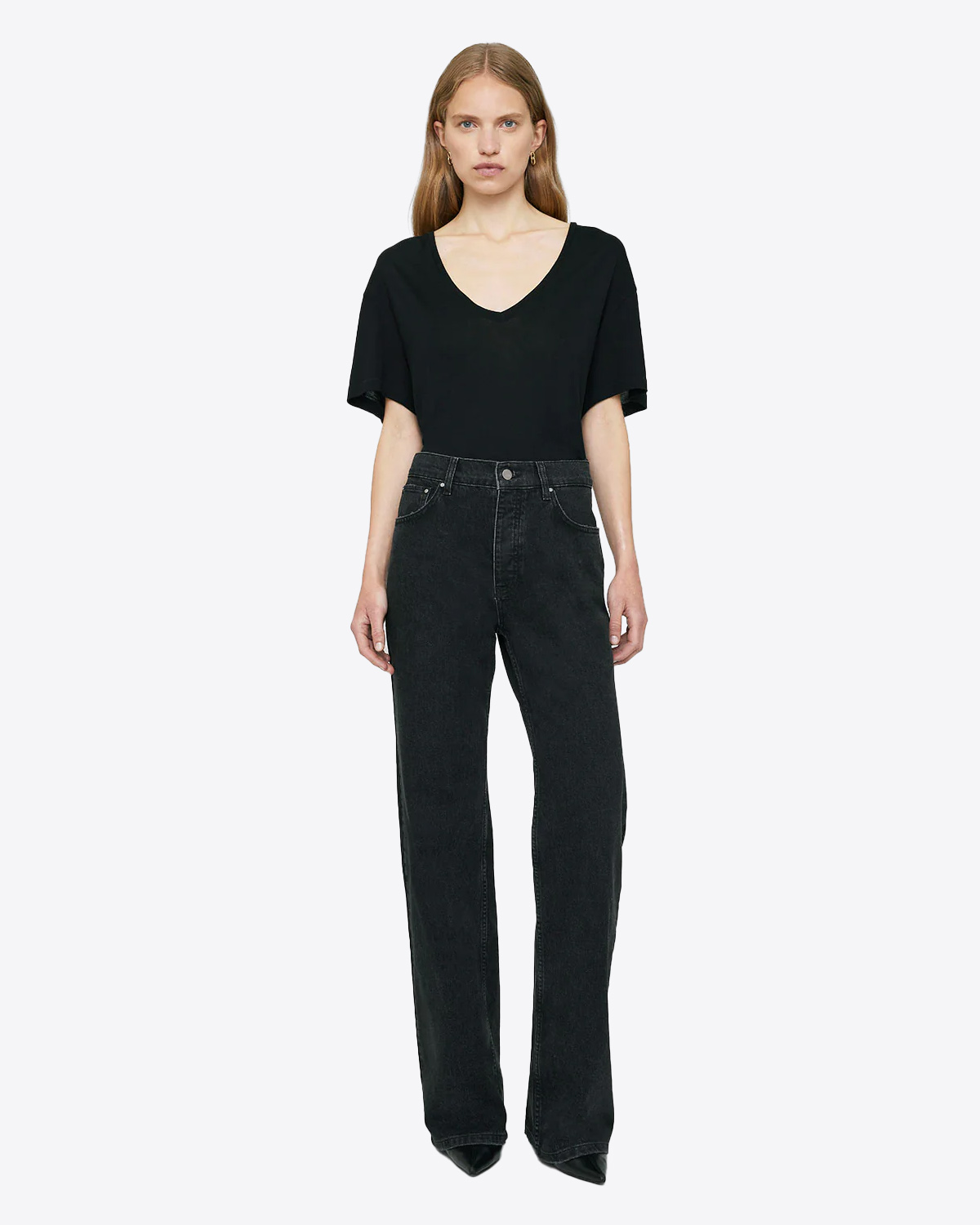 Anine Bing Tee-Shirt Valee Noir 