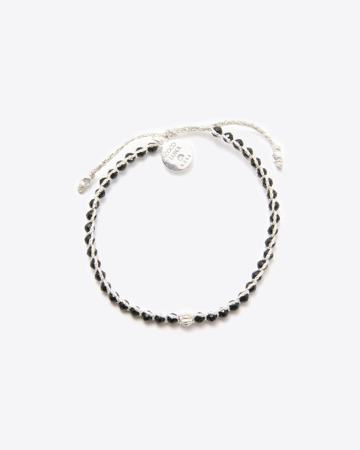 Bracelet Be Mine Coco Luna Agate noir en argent.   
