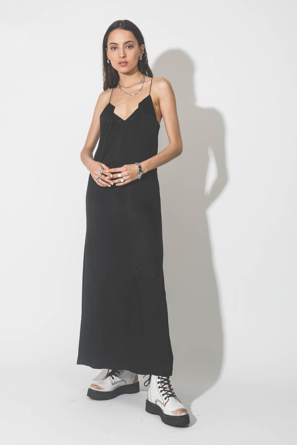 Image du produit Tom Wood Aria Slip Dress Viscose - Black  - 3
