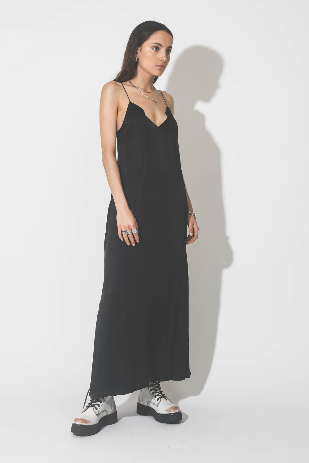 Image du produit Tom Wood Aria Slip Dress Viscose - Black  - 4