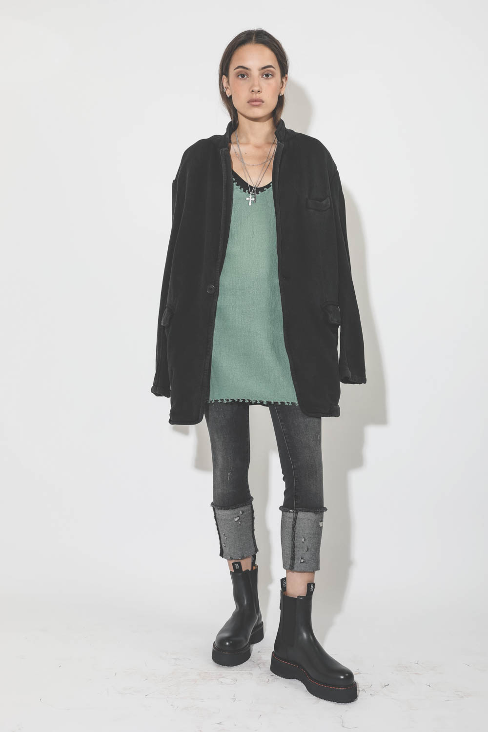 Jeans revers large Kate skinny W/cuff Orion R13 Denim