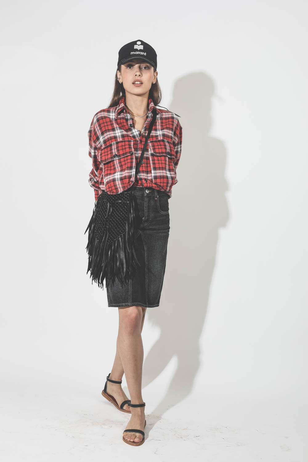 Image du produit R13 Denim Permanent Oversized Shirt - Red Plaid - 4