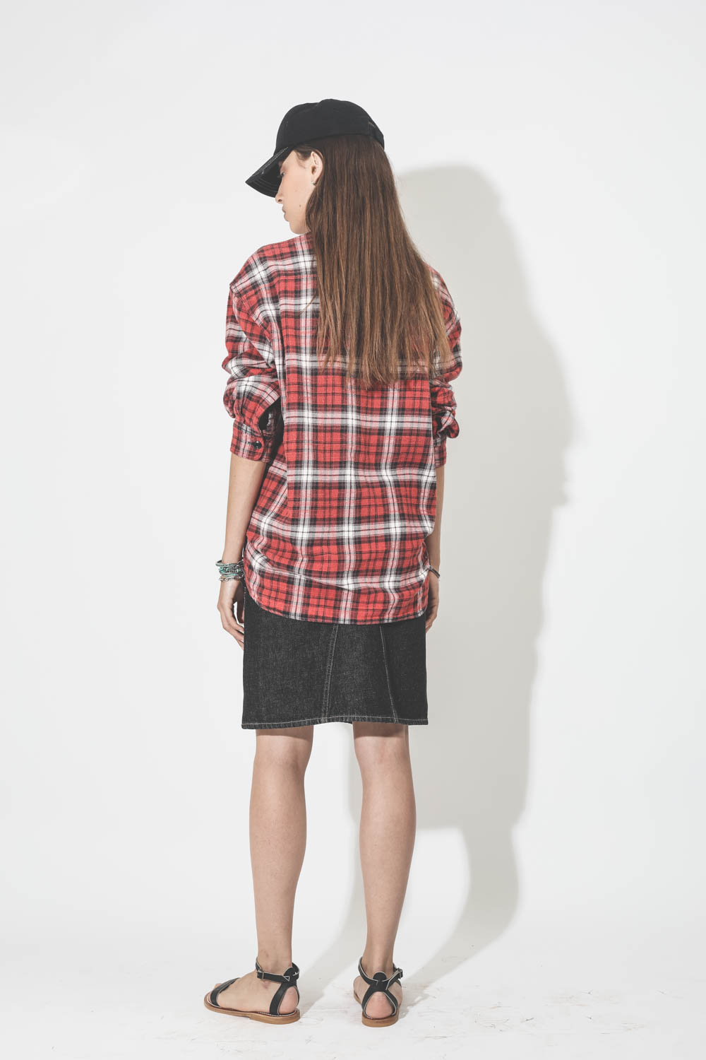 Image du produit R13 Denim Permanent Oversized Shirt - Red Plaid - 6