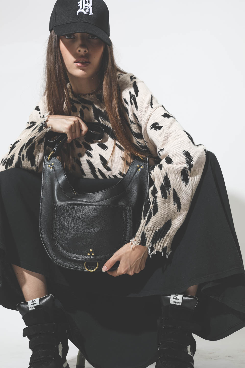 Image du produit Jérôme Dreyfuss Collection Edgar M Calfskin Noir Brass   - 7