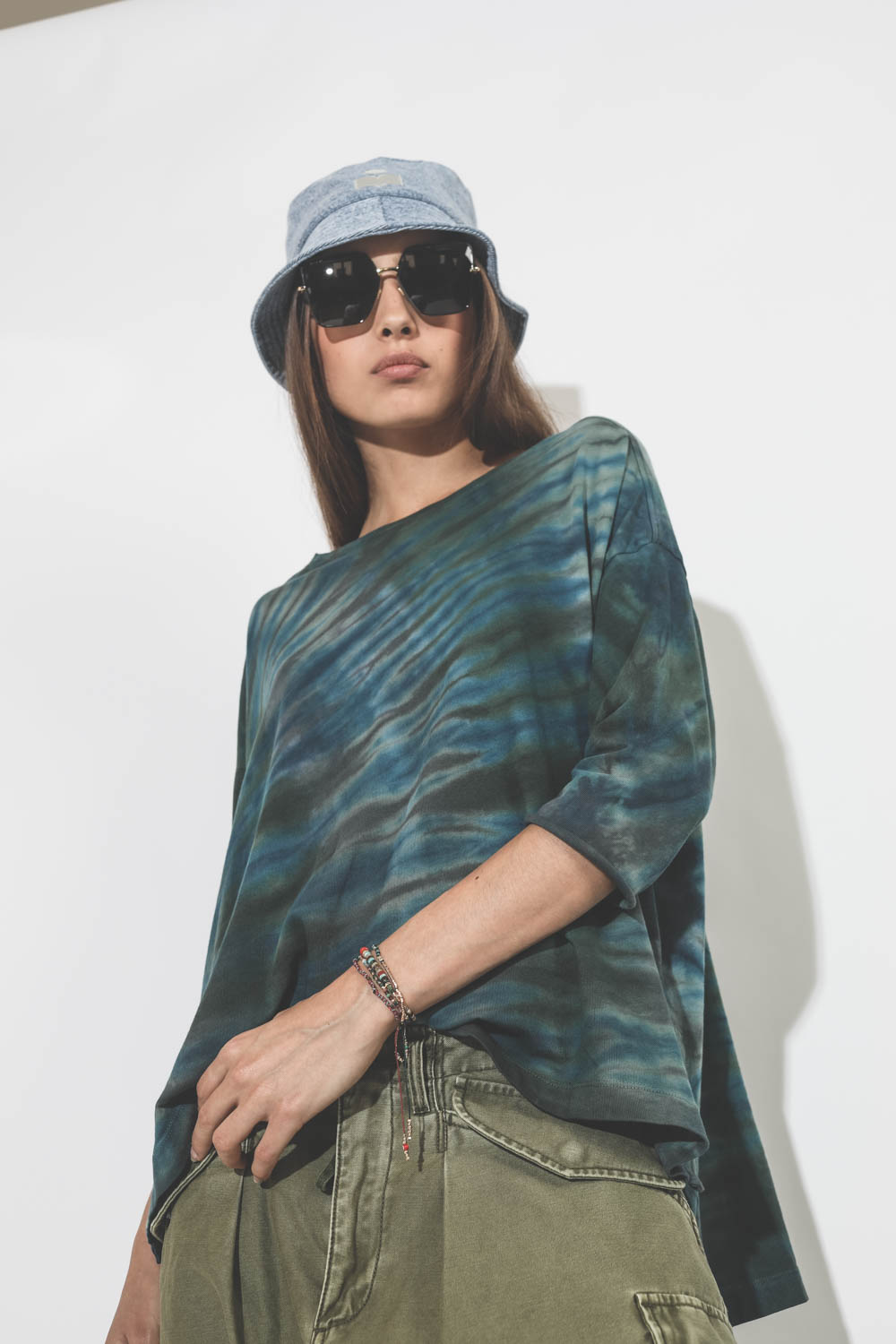 Image du produit Raquel Allegra Pré-Collection Cocoon Shirt - Moss Aqua TD   - 6