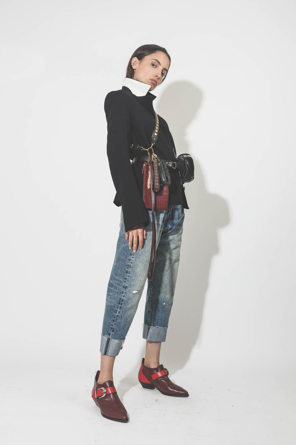 Image du produit Jérôme Dreyfuss Accessoires Collection Charging Pompon - Goatskin Lamé Or   - 4