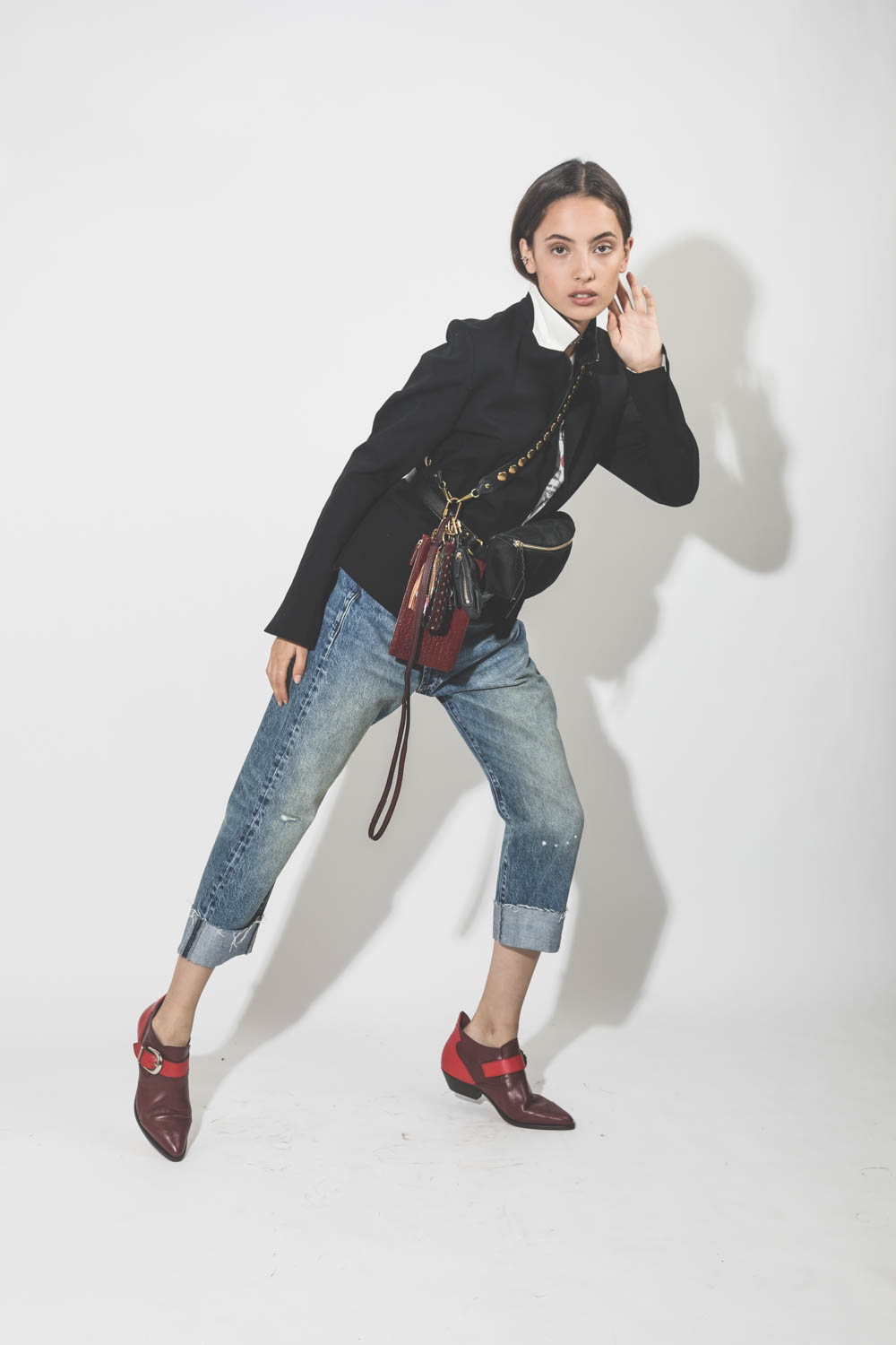 Image du produit Jérôme Dreyfuss Accessoires Collection Charging Pompon - Goatskin Lamé Or   - 2