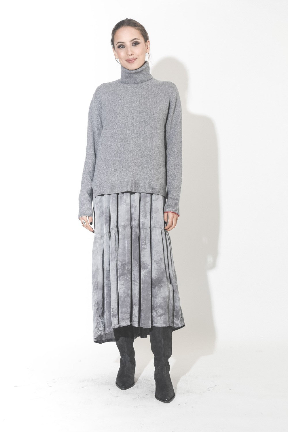 Image du produit Raquel Allegra Twila Dress - Silver Tie Dye   - 4