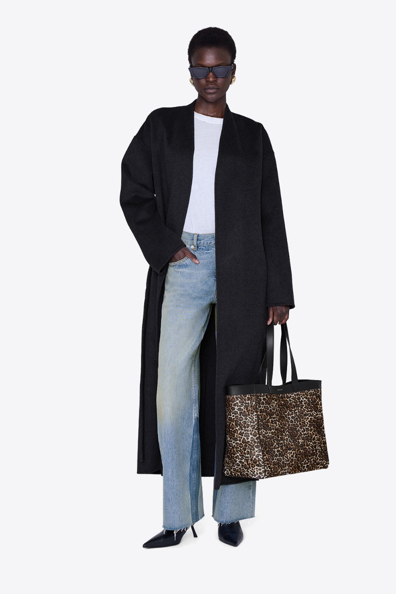 Produit Sac cabas Rio Anine Bing en cuir pony léopard, porté main