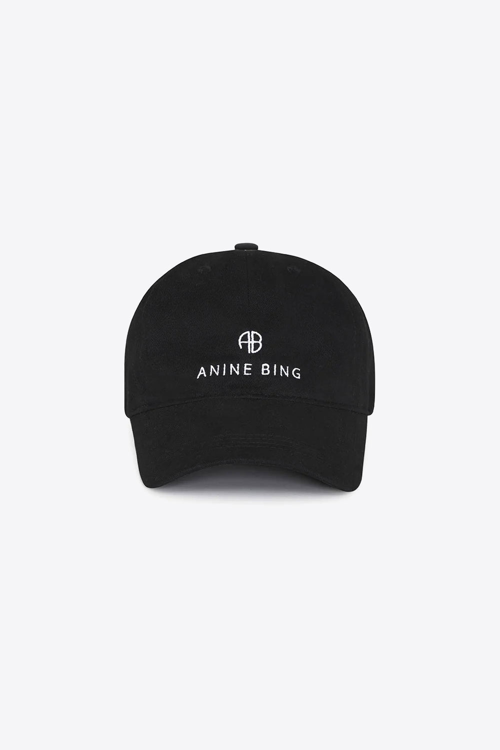 Produit Casquette avec petit logo Jeremy Anine Bing en coton noir. Vue face. 