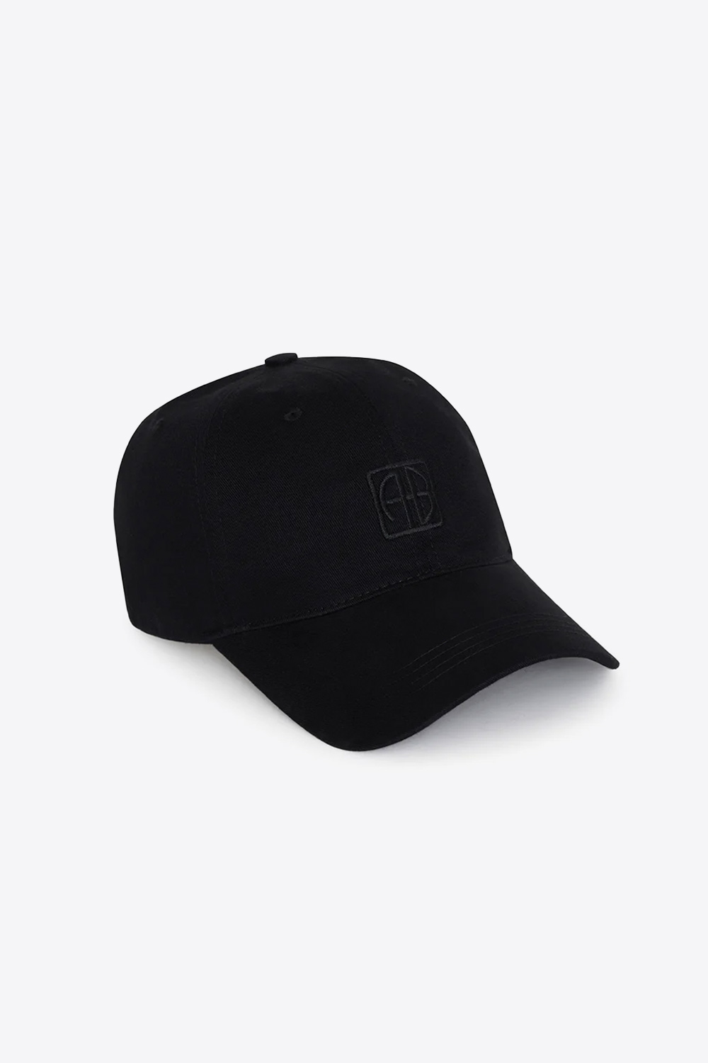 Produit Casquette Jeremy Anine Bing noire avec logo monogramme ton sur ton. 