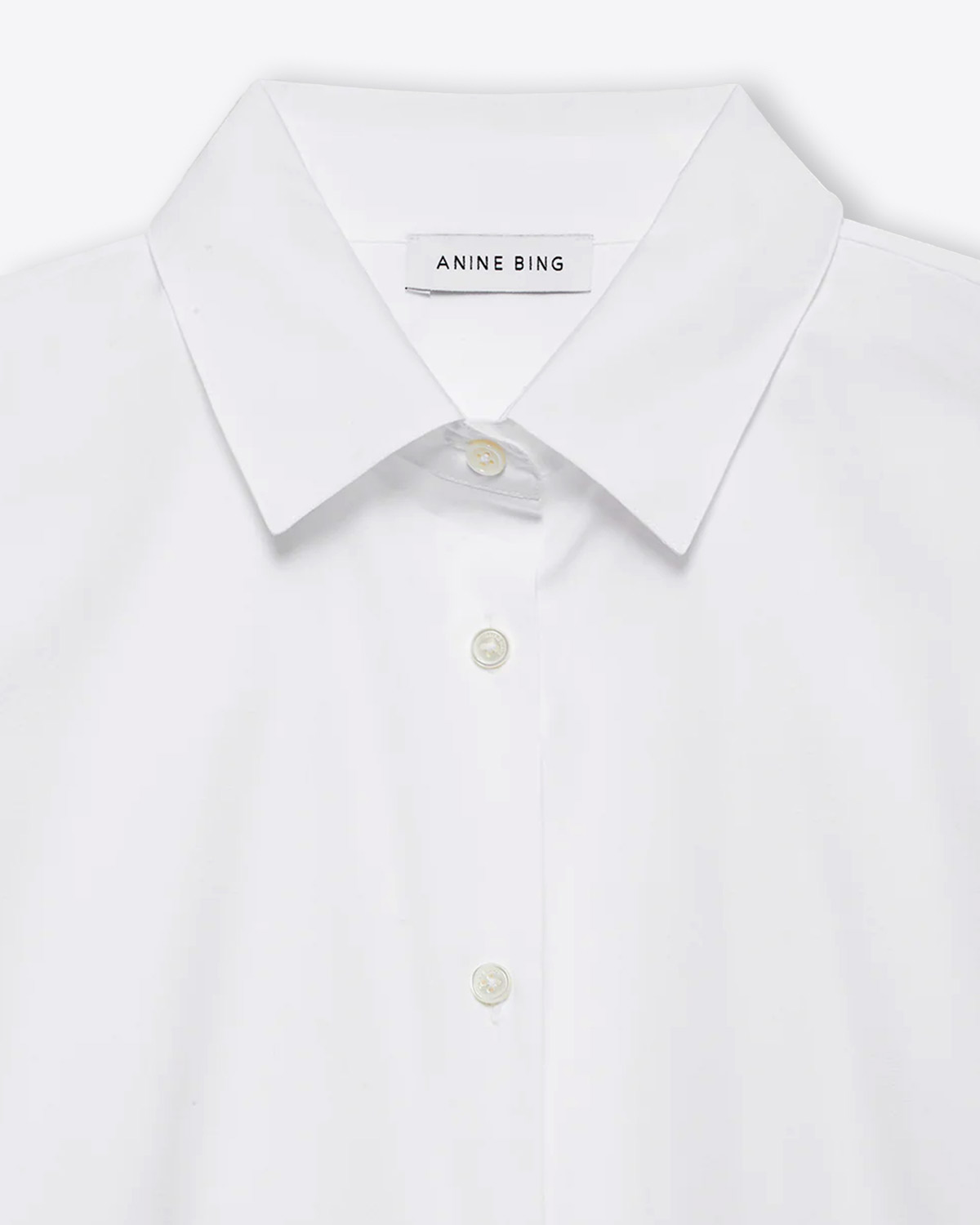 Chemise manches longues Essie Anine Bing en coton blanc. 