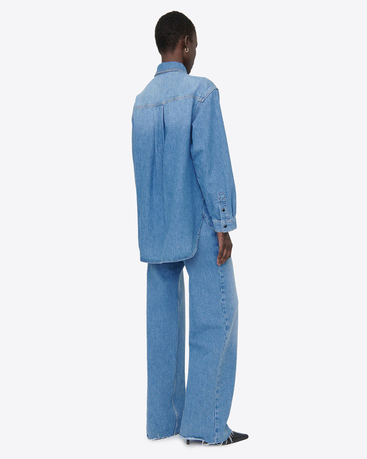 Anine Bing Chemise Simon Panama Bleu