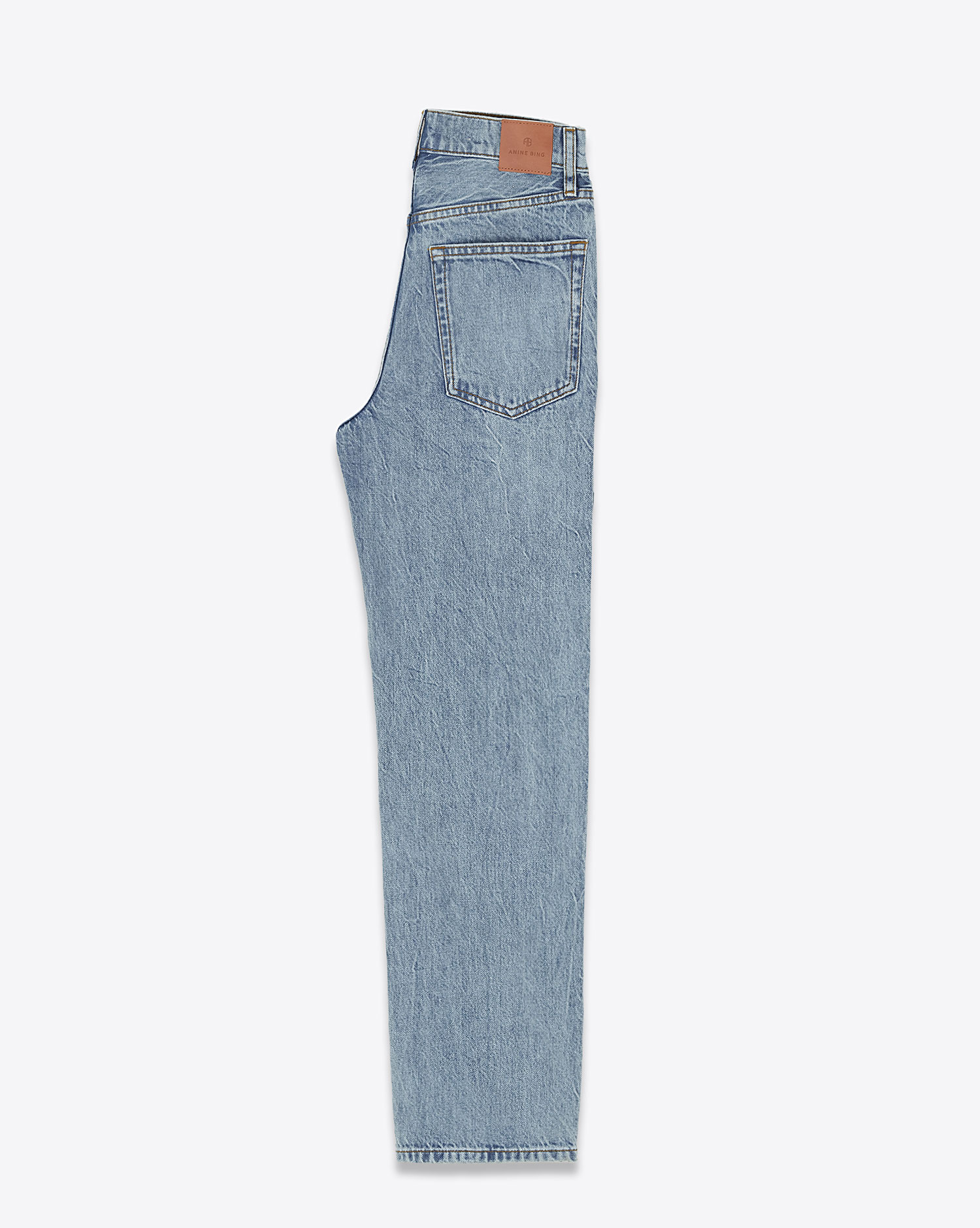 Produit Jean droit déchiré bleu ciel Benson Anine Bing. Profil. 