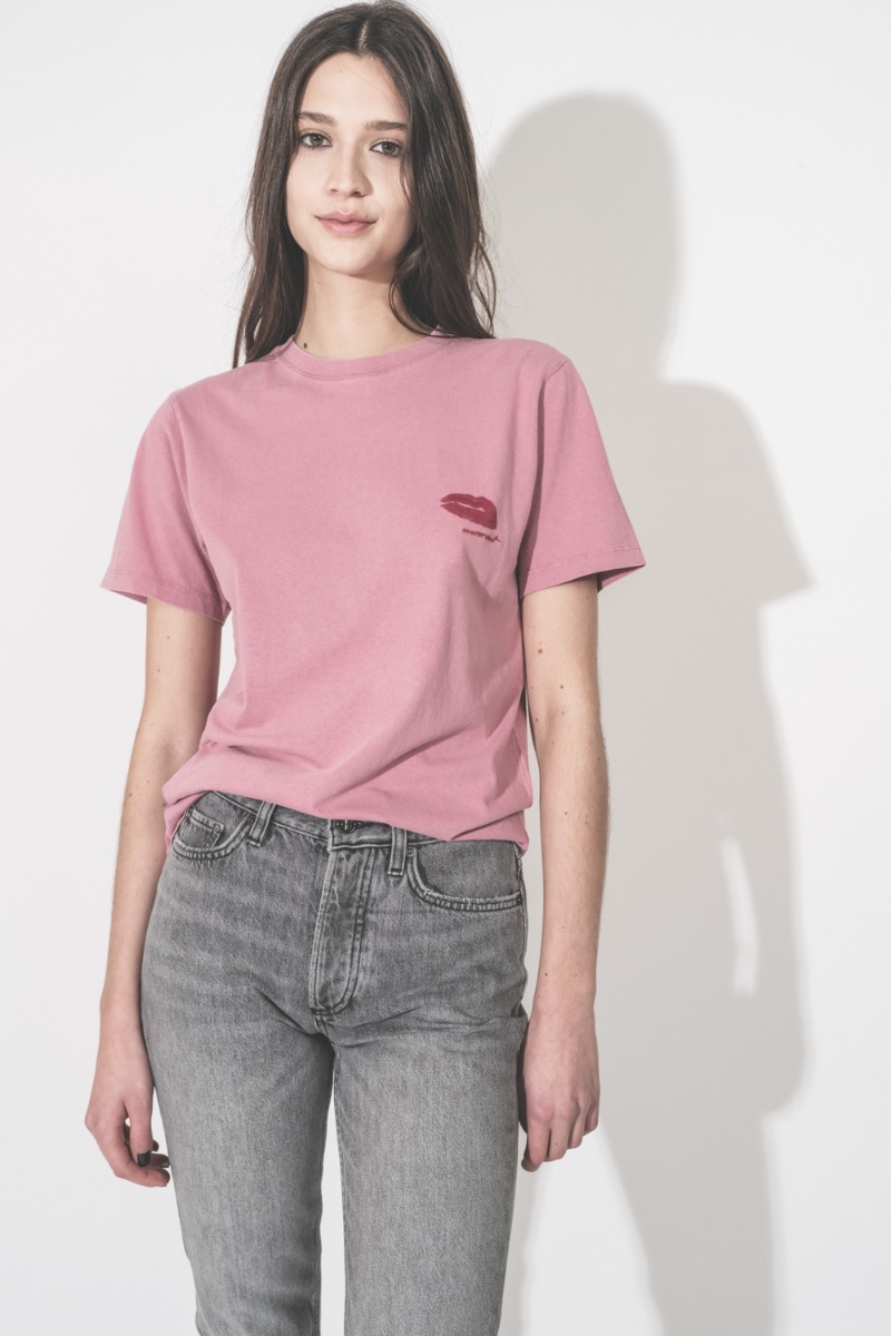 Jean Bruno Anine Bing Ash Grey en denim gris d&eacute;lav&eacute;, port&eacute; de face.