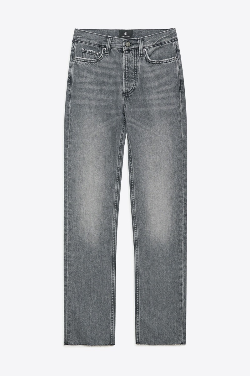 Produit Jean Bruno Anine Bing en denim gris délavage Ash Grey. Vue de face.