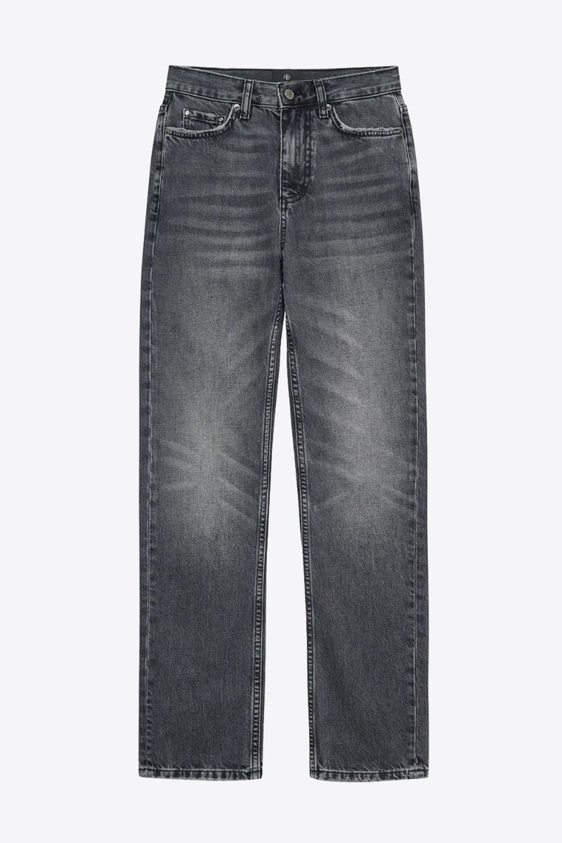 Produit Jean Bruno Anine Bing de denim gris foncé Washed Smoke Grey. Vue de face.