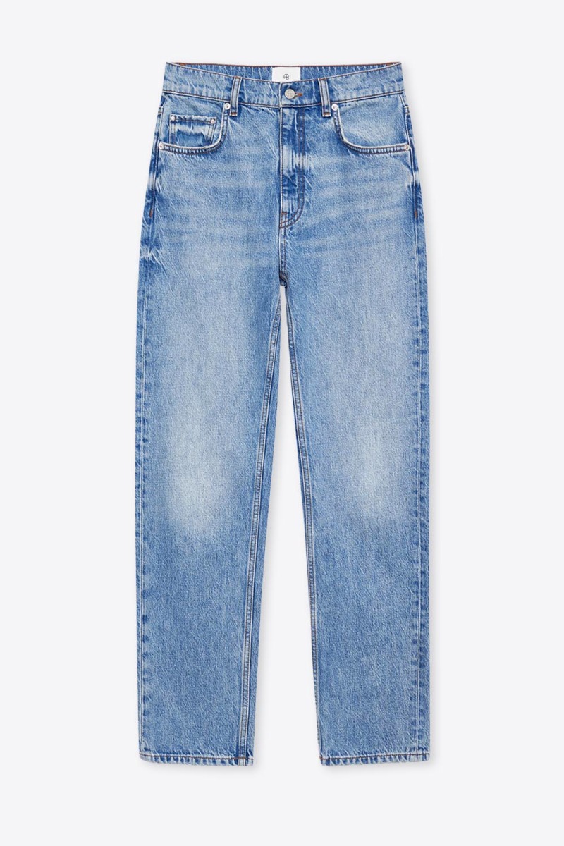 Jean Kate Anine Bing en denim bleu clair &laquo; Arbor blue &raquo;, vu de face.