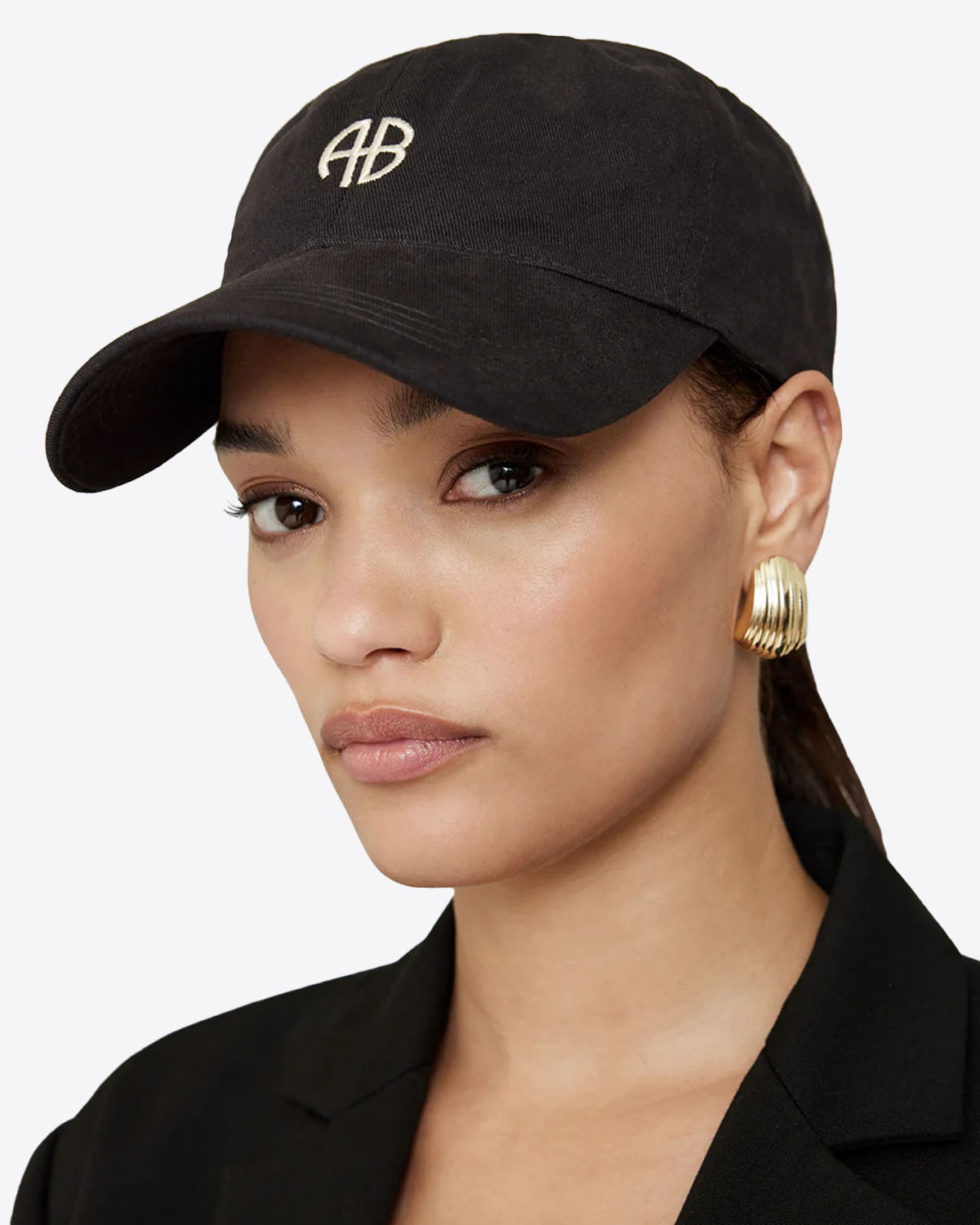 Anine Bing Casquette Jeremy Logo AB Noir Delave