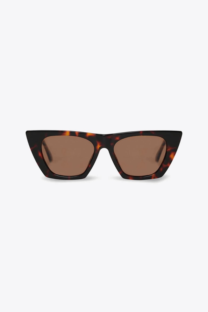 Lunettes de soleil Paris Anine Bing effet &eacute;cailles de tortue, vues de face.