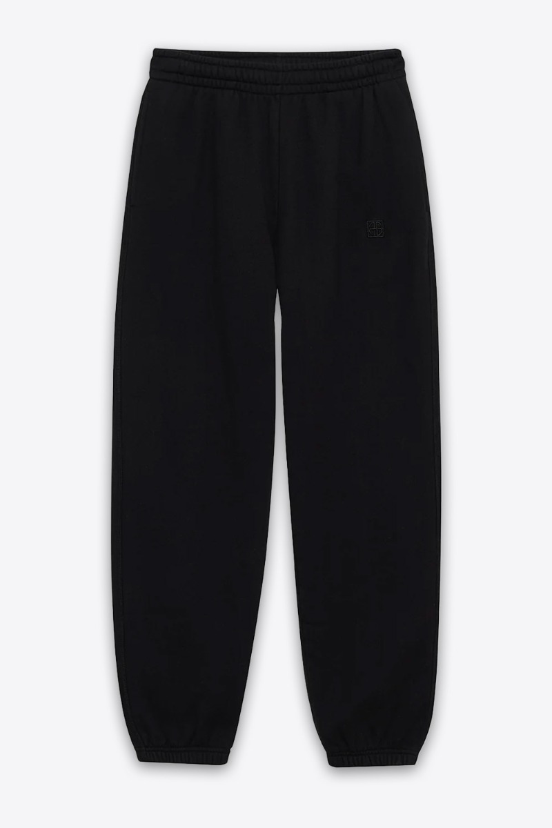 Produit Pantalon de survêtement de jogging Karter Anine Bing en coton noir. Vue de face.