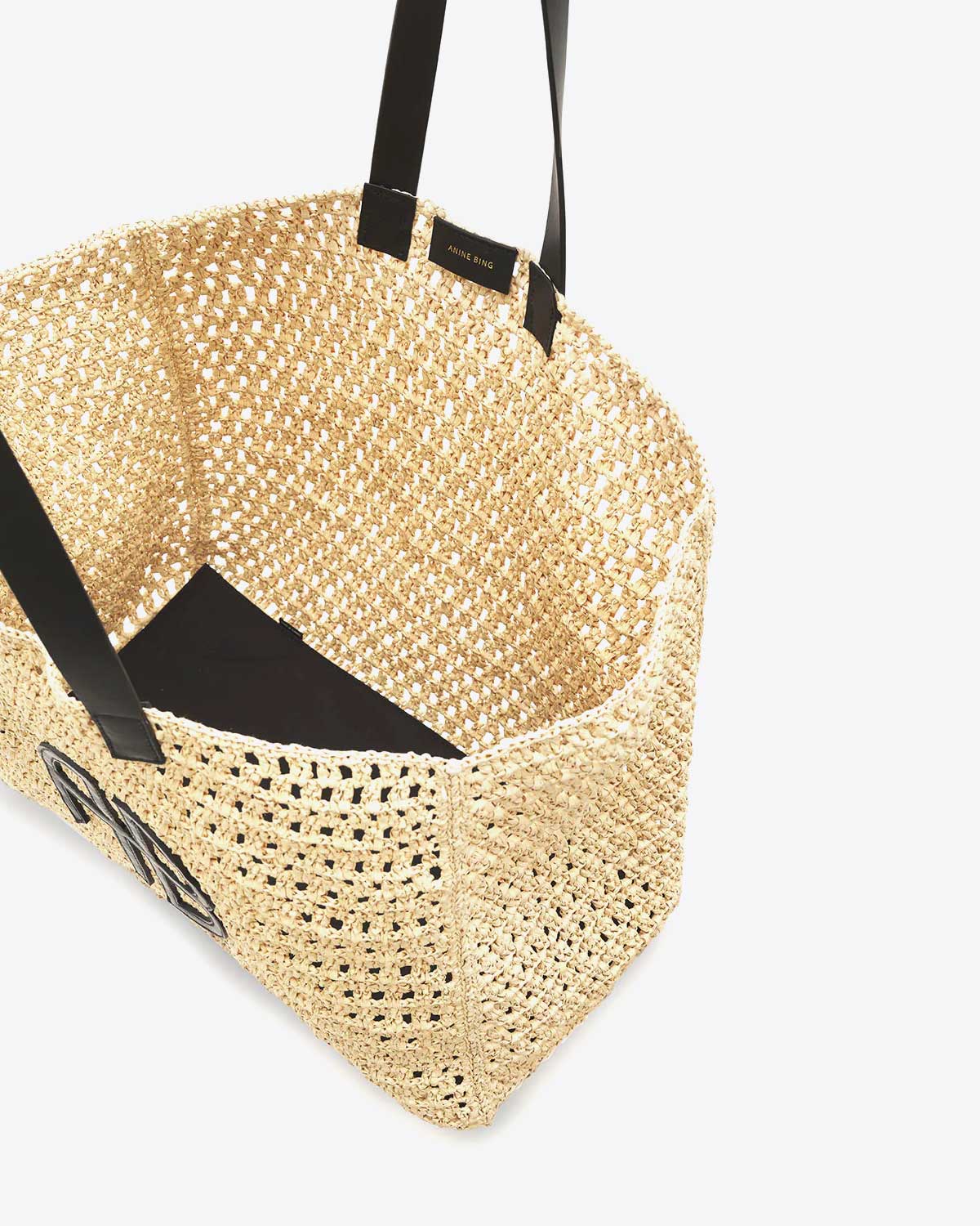 Sac large Rio Anine Bing tissé naturel. 