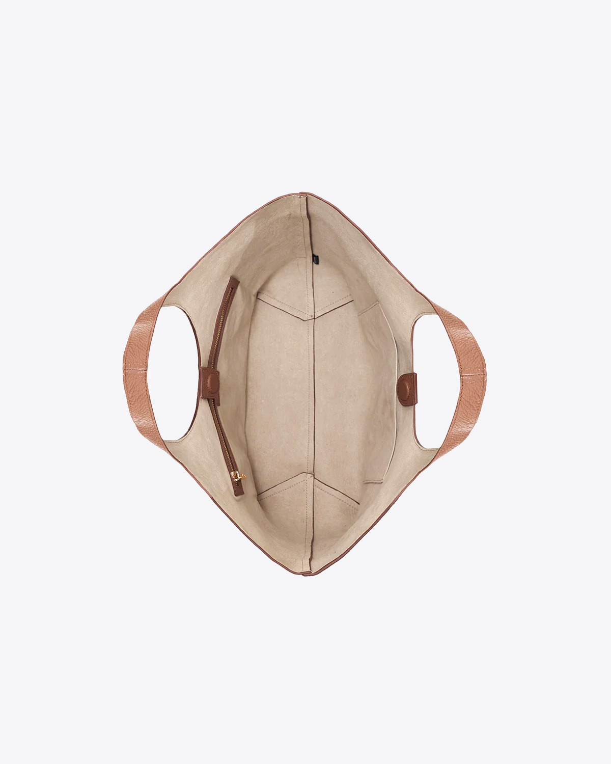 Sac tote Lili Anine Bing en cuir cognac. 
