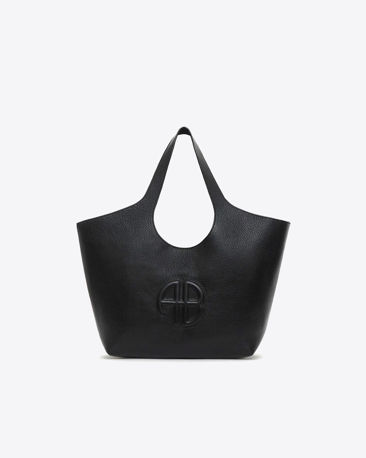 Sac tote Lili Anine Bing en cuir noir. 