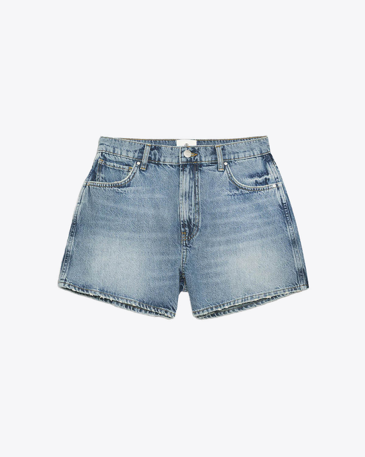 Short court en jean bleu ciel Dalton Anine Bing. Face.