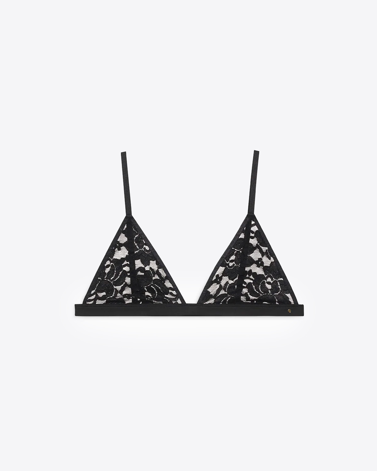 Soutien-gorge triangle en dentelle noire Eldra Anine Bing. Face.