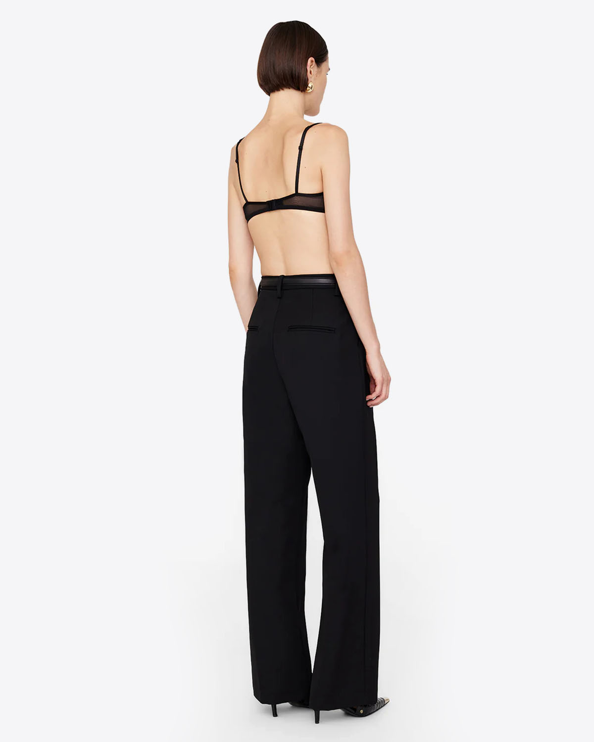 Soutien-Gorge Vena Anine Bing noir. Porté vue dos. 