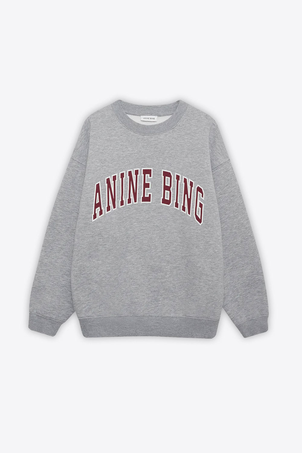 Produit Sweatshirt manches longues Spencer Anine Bing en coton gris. Vue face.