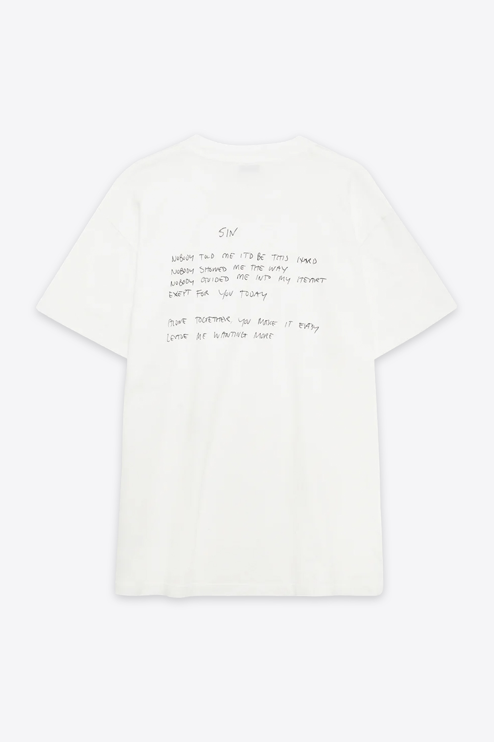 Produit Tee-shirt manches courtes Walker Lyrics Anine Bing en coton blanc. Vue dos 