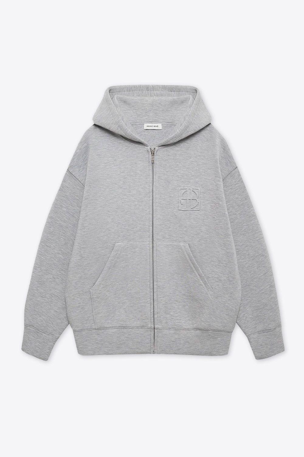 Produit Veste sweatshirt à capuche Bond Anine bing grise. Vue face. 