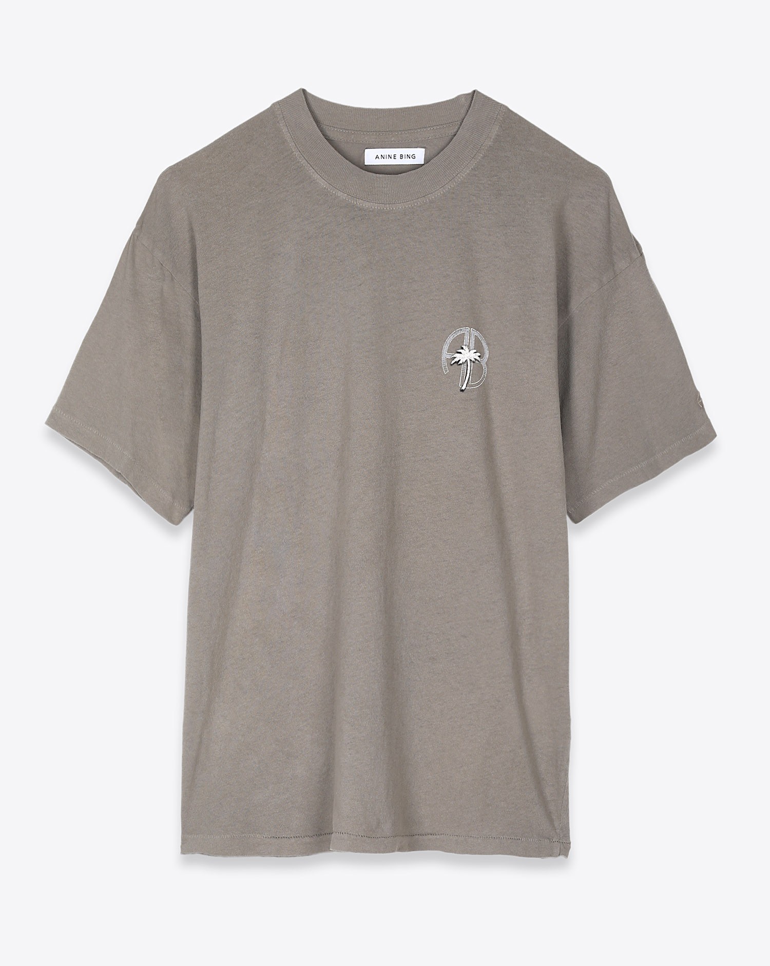 Anine Bing Ida Tee Palm - Washed Grey