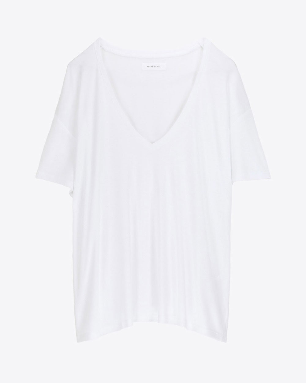 Anine Bing Permanent Deep V neck TShirt - White 
