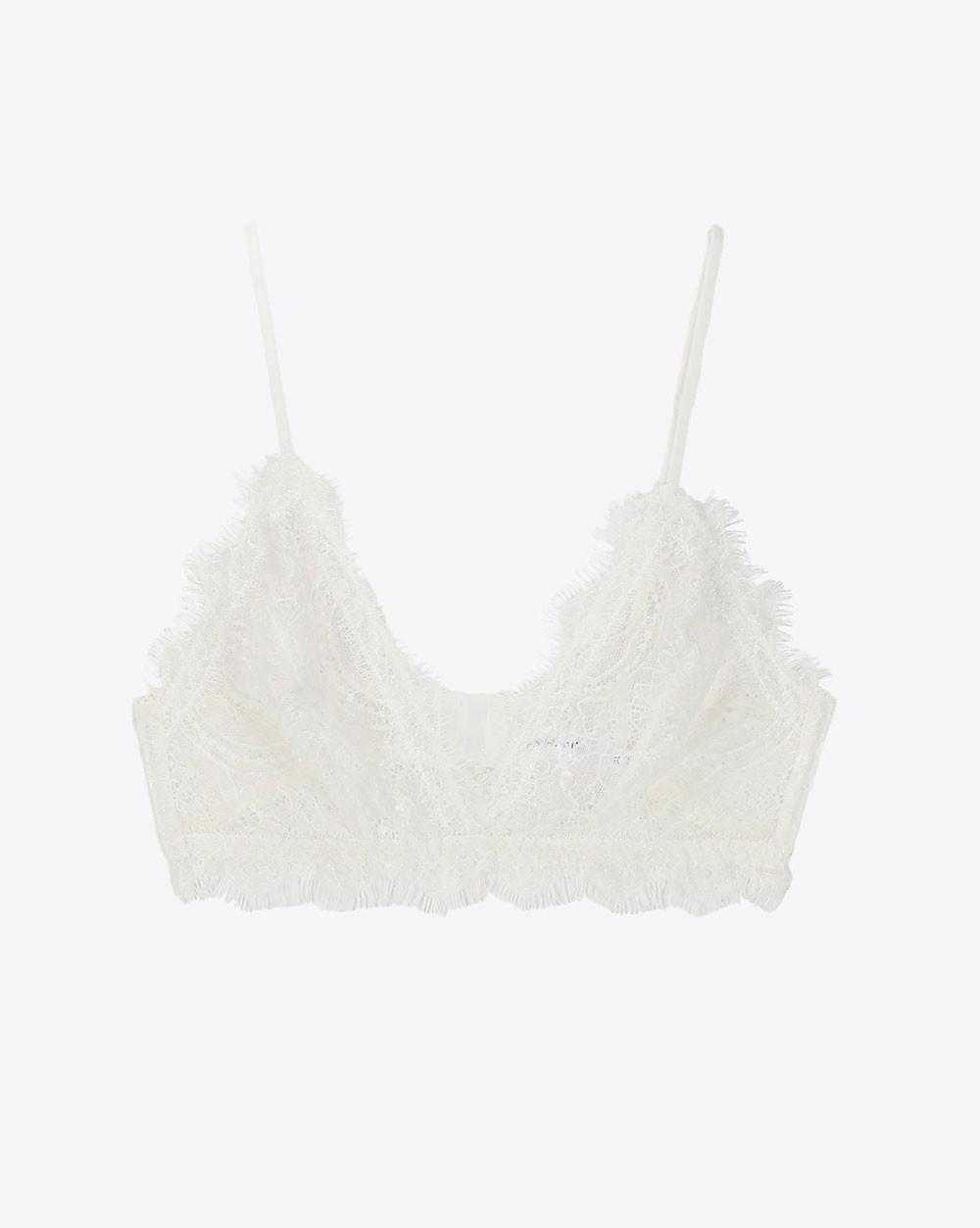 Anine Bing Lace Bra With Trim - White - Nik and She