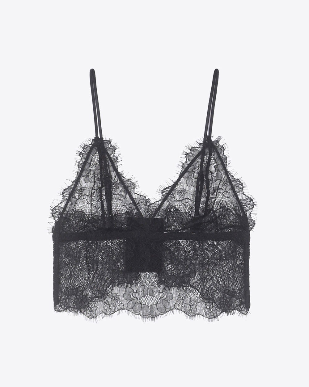 Anine Bing Permanent Lace Bralette - Black 