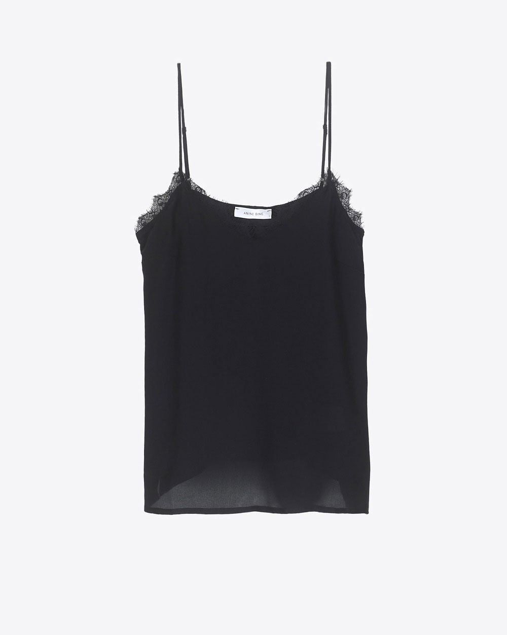 Anine Bing Permanent Silk Camisole - Black 