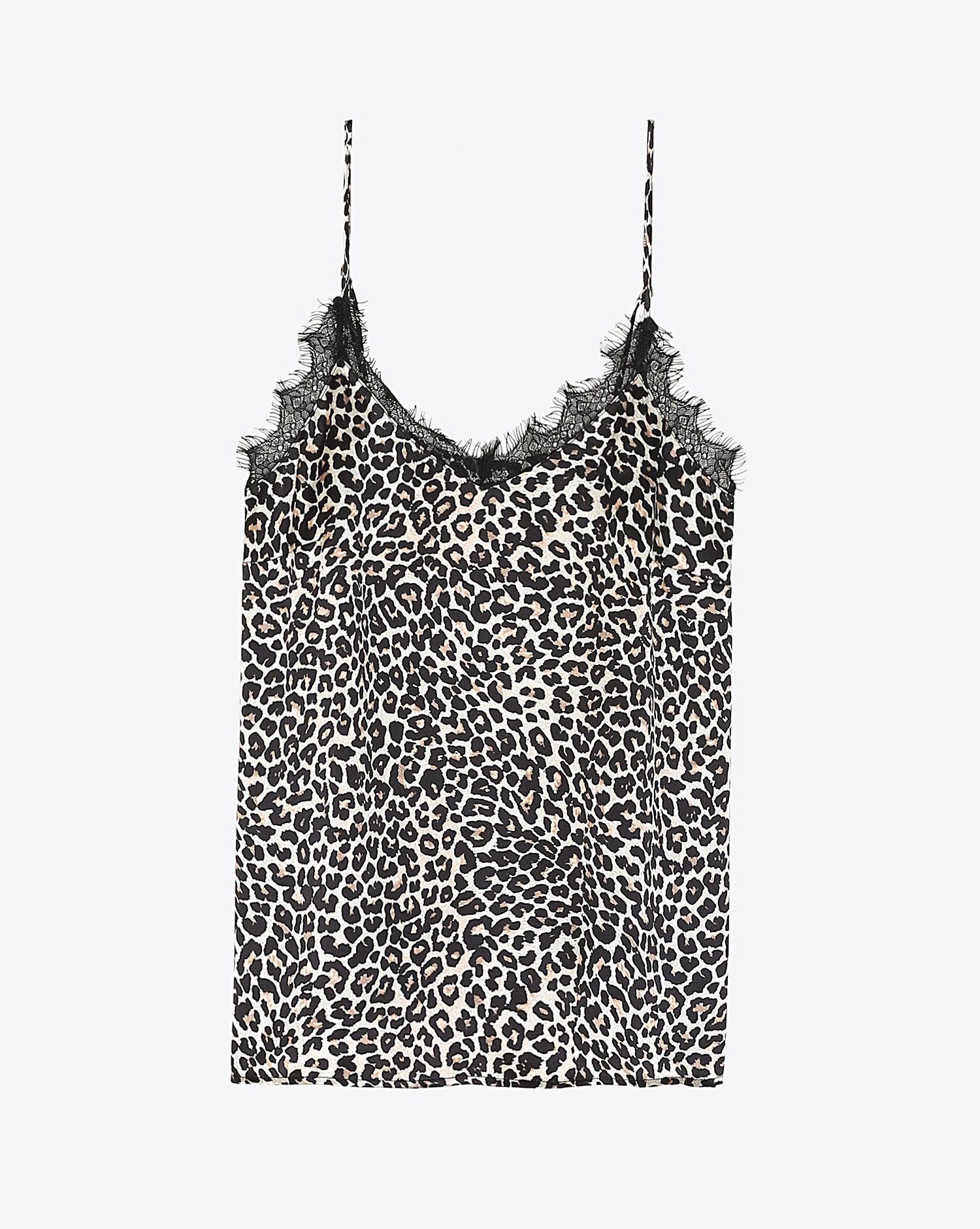 Anine Bing Silk Camisole In Leo   