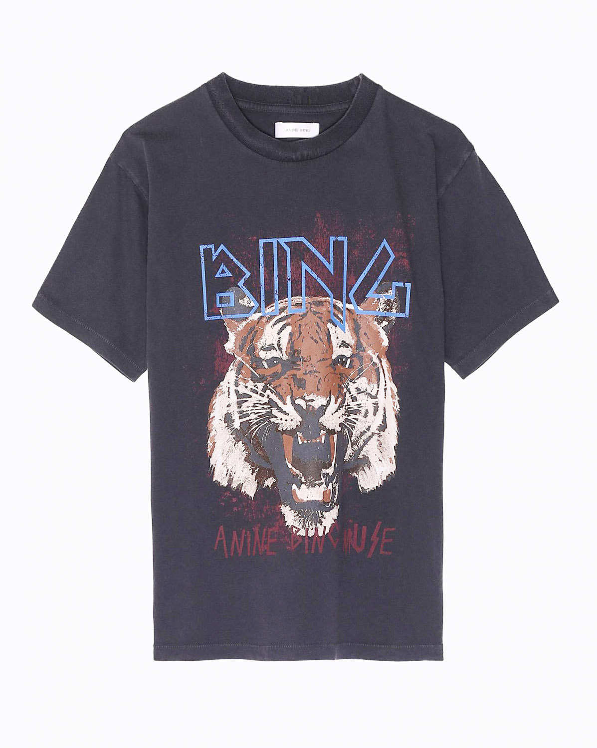 Anine Bing Tiger Tee In Black  