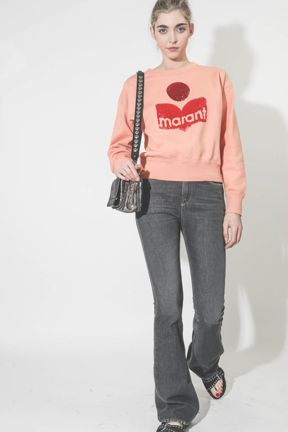 Sweat-shirt Logo orange Mobyli Isabel Marant Etoile. 