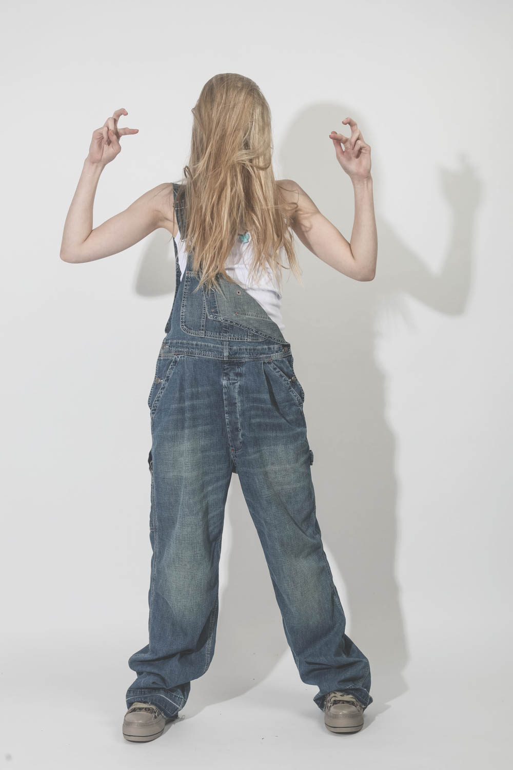 Salopette en jean Damon Overall Windsor blue R13.