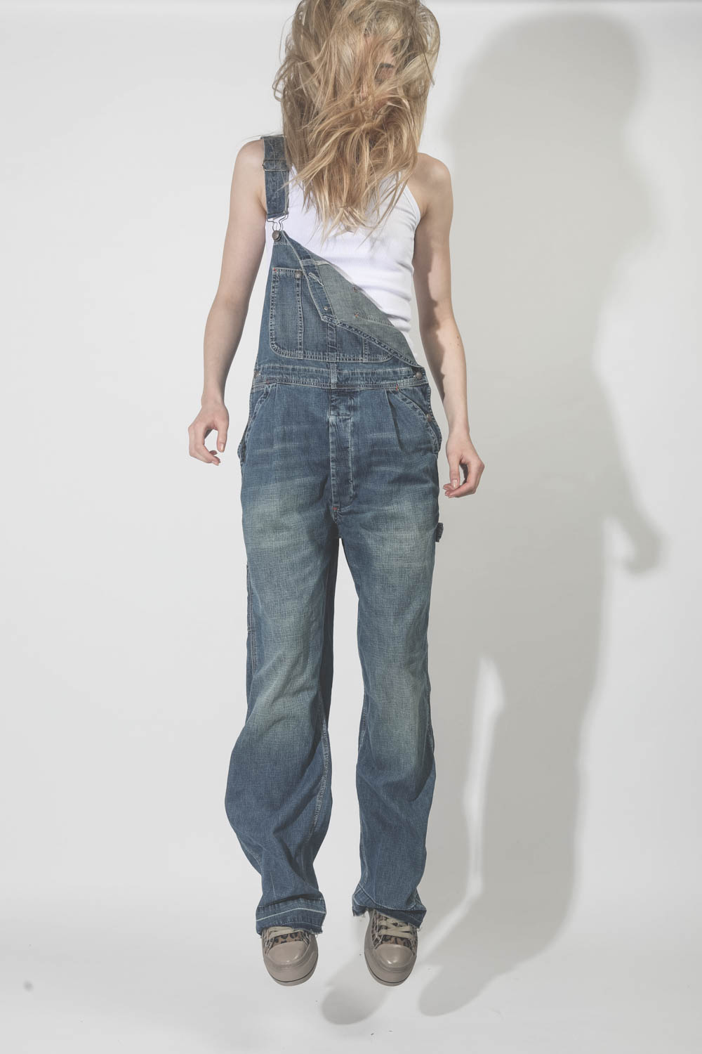 Salopette en jean bleu ciel Damon Overall Windsor blue R13.