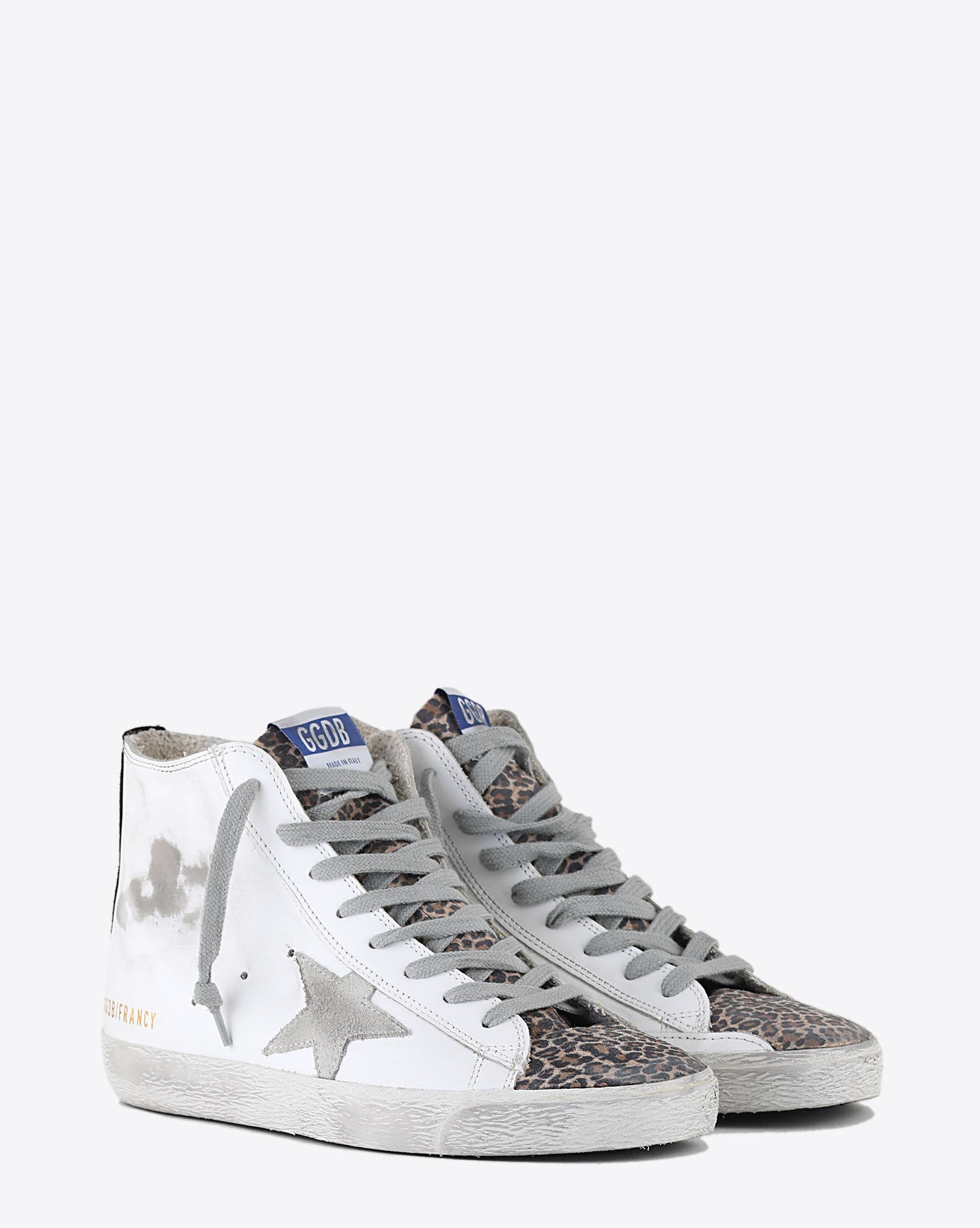 Image du produit Golden Goose Femme Francy - White Leather Leopard Suede - Brown Leo 10258 - 2