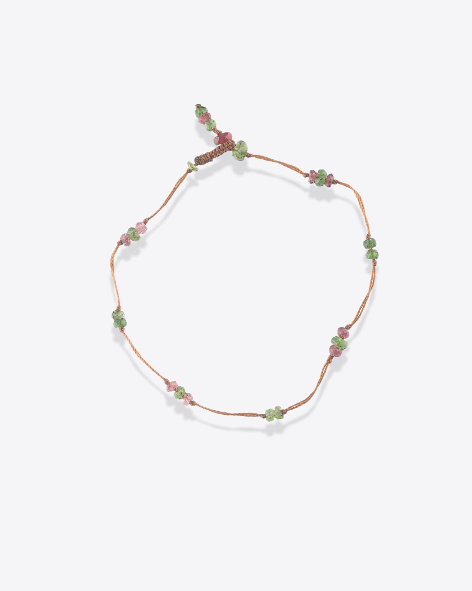 Image du produit Sharing Bracelet T.Bee Duo Tourmalines 1 - Cordon Tabac