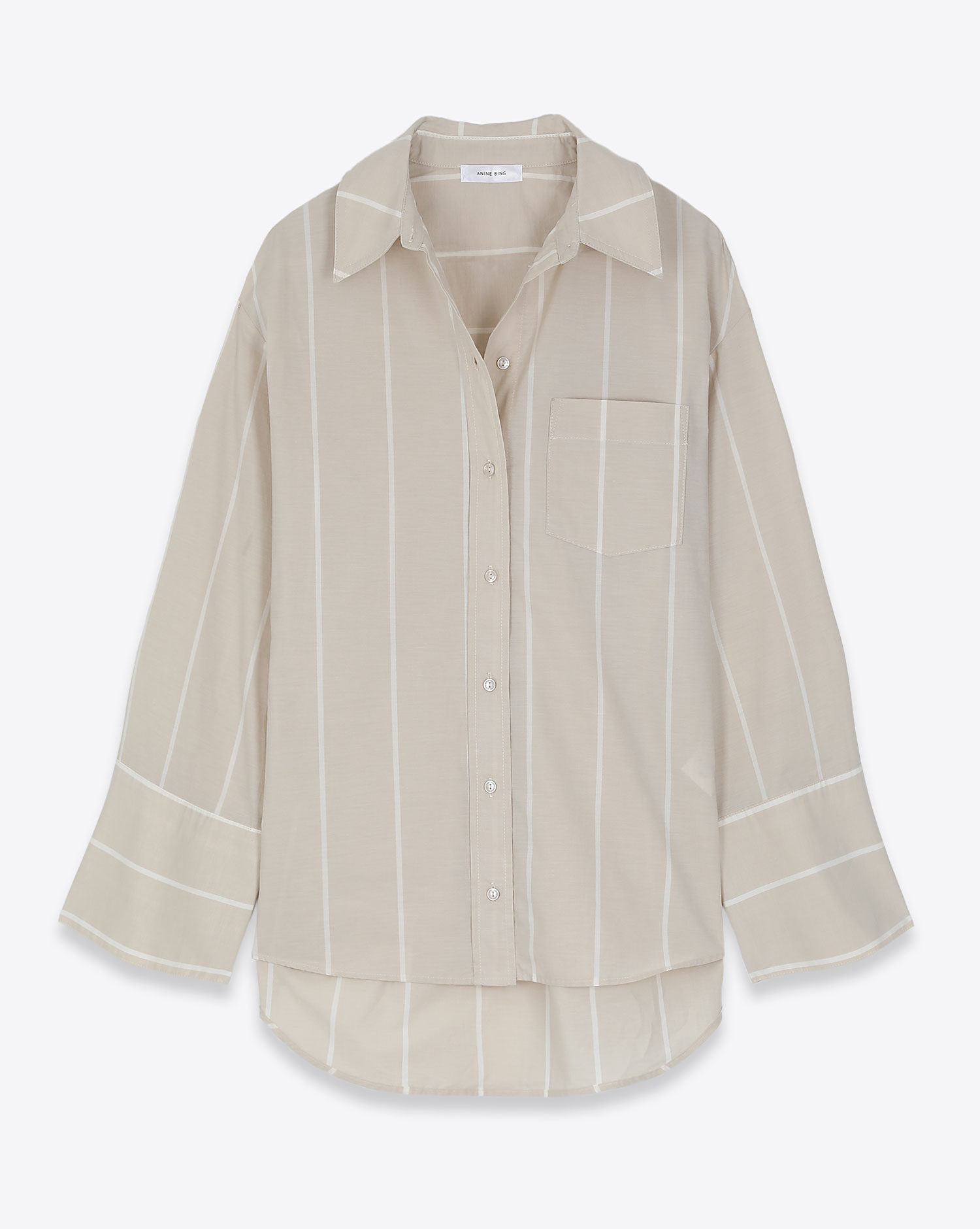 Image du produit Anine Bing Allie Shirt - Camel Stripe - Multi
